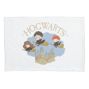 HARRY POTTER™, Hermione, & Ron Fly Over HOGWARTS™ Pillowcase