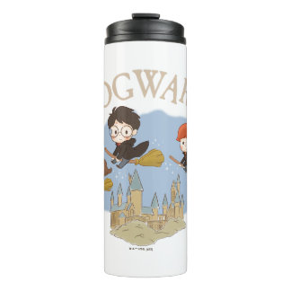 HARRY POTTER™, Hermione, & Ron Fly Over HOGWARTS™ Thermal Tumbler