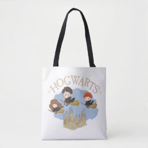 HARRY POTTER™, Hermione, & Ron Fly Over HOGWARTS™ Tote Bag