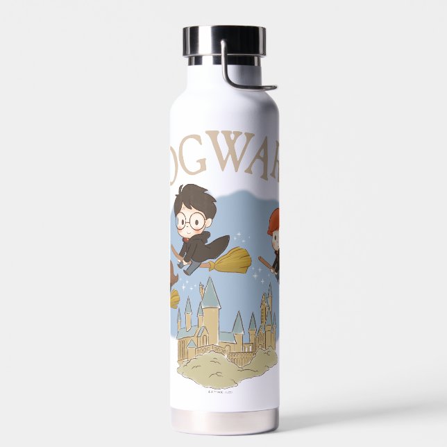 HARRY POTTER™, Hermione, & Ron Fly Over HOGWARTS™ Water Bottle (Left)