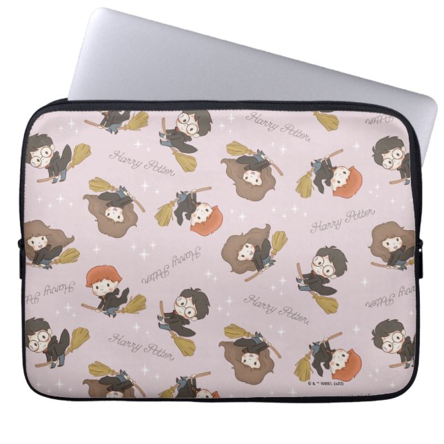 HARRY POTTER™, Hermione, & Ron Flying Pattern Laptop Sleeve (Front)