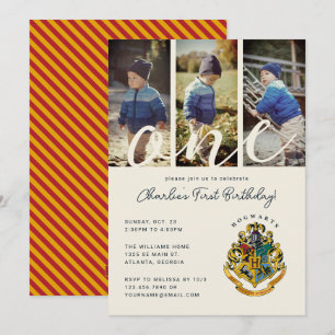 Harry Potter   Hogwarts 1st Birthday Photo Invitation