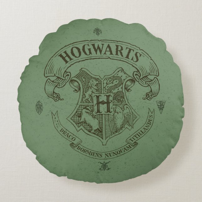 Harry Potter | Hogwarts Banner Crest Round Cushion (Front)