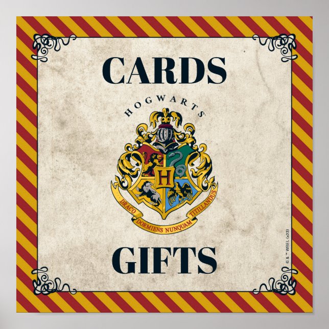 Harry Potter Hogwarts Birthday Cards & Gifts Sign (Front)