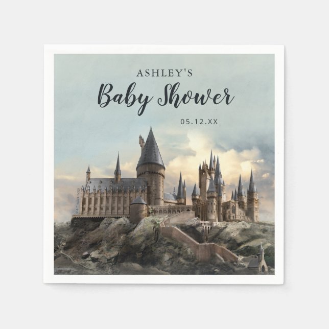 Harry Potter | Hogwarts Castle Baby Shower Napkin (Front)