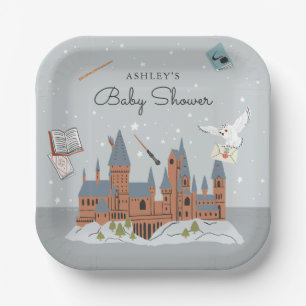 Harry Potter   Hogwarts Castle Baby Shower Paper Plate