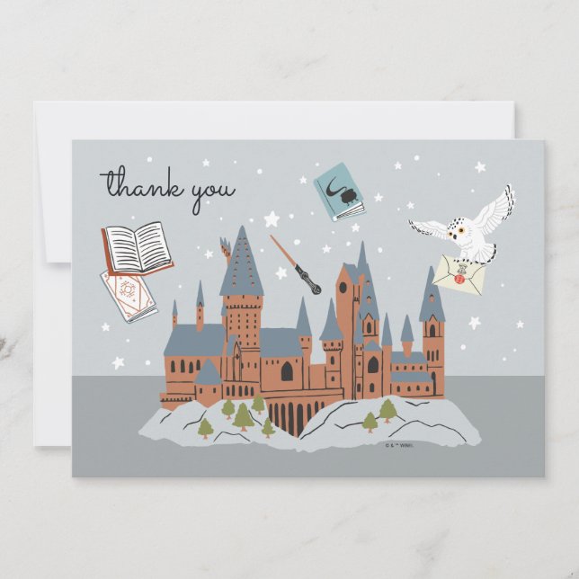 Harry Potter Hogwarts Castle Baby Shower Thank You (Front)