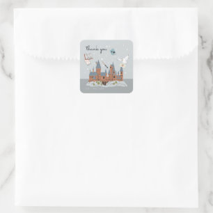 Harry Potter Hogwarts Castle Baby Shower Thank You Square Sticker