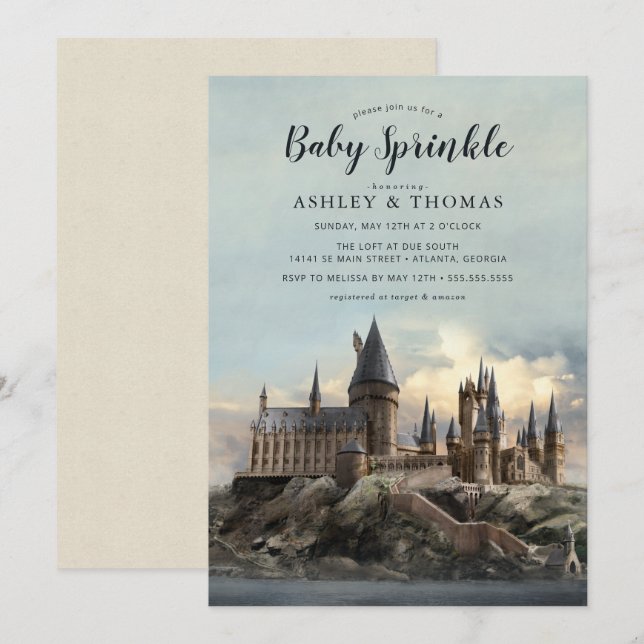 Harry Potter | Hogwarts Castle Baby Sprinkle Invitation (Front/Back)