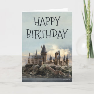 Harry Potter Hogwarts Castle Happy Birthday Card