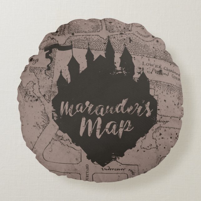 Harry Potter | HOGWARTS™ Castle Marauder's Map Round Cushion (Front)