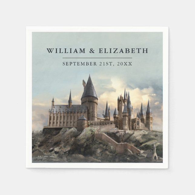 Harry Potter | Hogwarts Castle Wedding Napkin (Front)