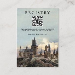 Harry Potter   Hogwarts Castle Wedding Registry Enclosure Card
