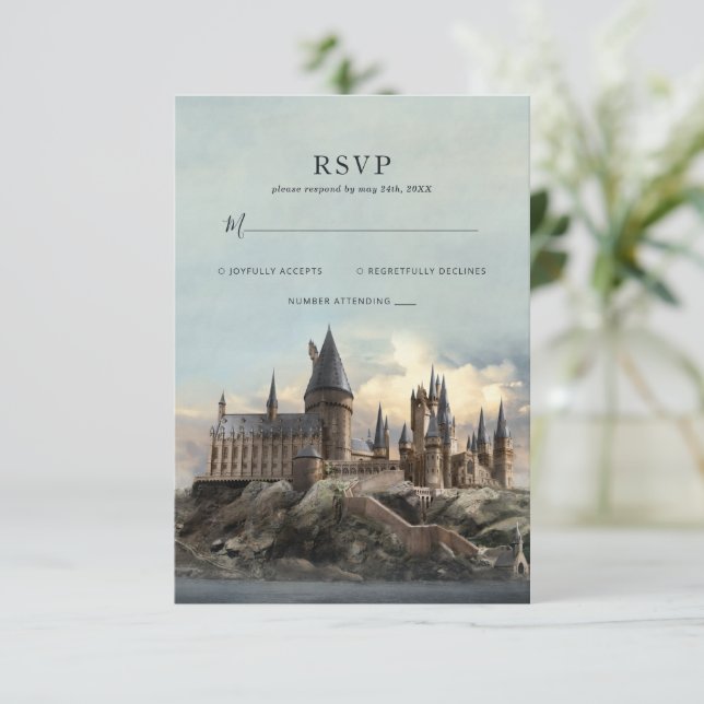 Harry Potter | Hogwarts Castle Wedding RSVP (Standing Front)