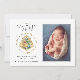 Harry Potter   Hogwarts Crest Birth Announcement