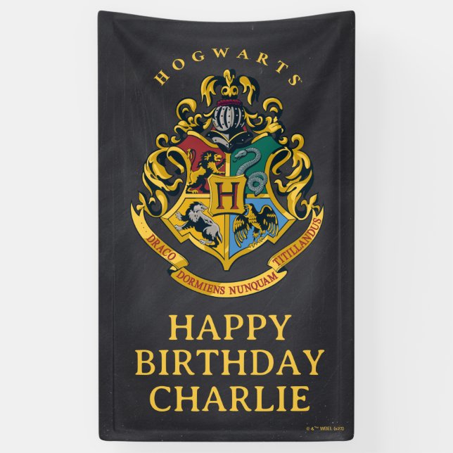 Harry Potter Hogwarts Crest Birthday  Banner (Vertical)