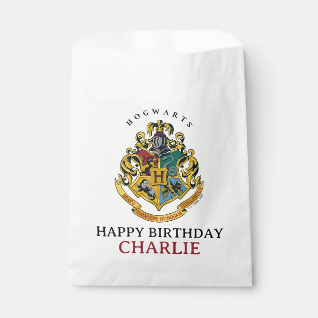 Harry Potter Hogwarts Crest Birthday  Favour Bags (Front)