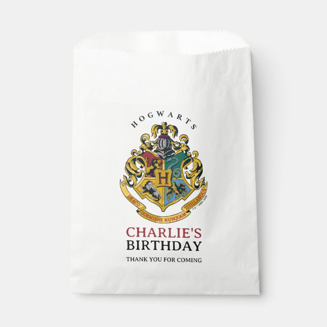 Harry Potter Hogwarts Crest Birthday  Favour Bags (Front)