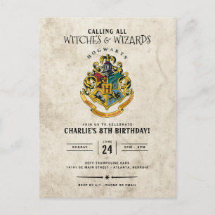 Harry Potter Hogwarts Crest Birthday Postcard
