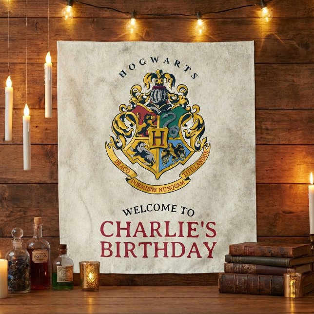 Harry Potter Hogwarts Crest Birthday Tapestry (Creator Uploaded)