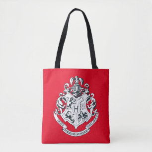 Harry Potter Hogwarts Crest - Black and White Tote Bag