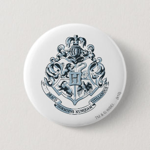 Harry Potter   Hogwarts Crest - Blue 6 Cm Round Badge
