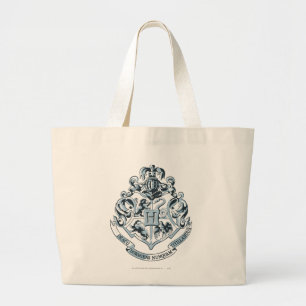 Harry Potter Hogwarts Crest - Blue Large Tote Bag