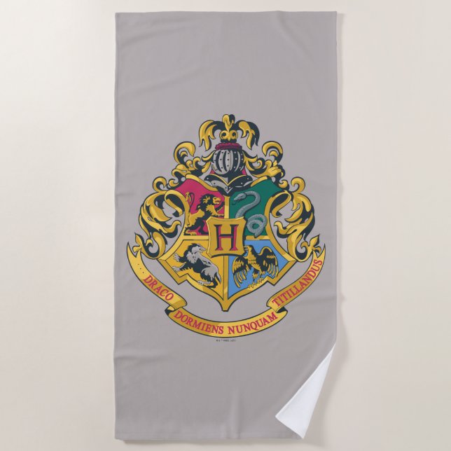 Harry Potter | Hogwarts Crest - Full Colour Beach Towel (Front)