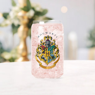 Harry Potter   Hogwarts Crest - Full Colour Can Glass