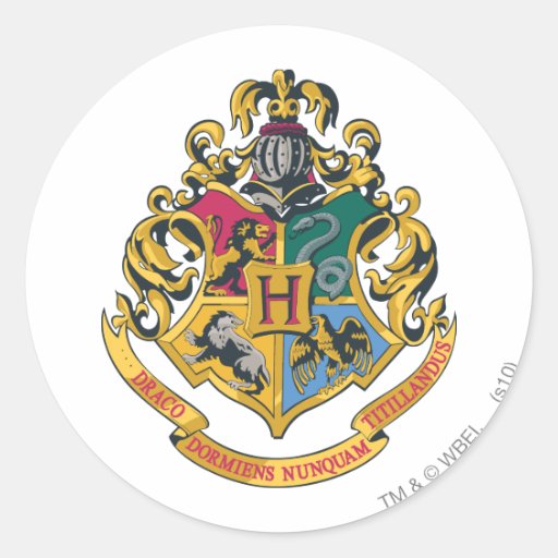 Image of Harry Potter | Hogwarts Crest - Full Colour Classic Round Sticker