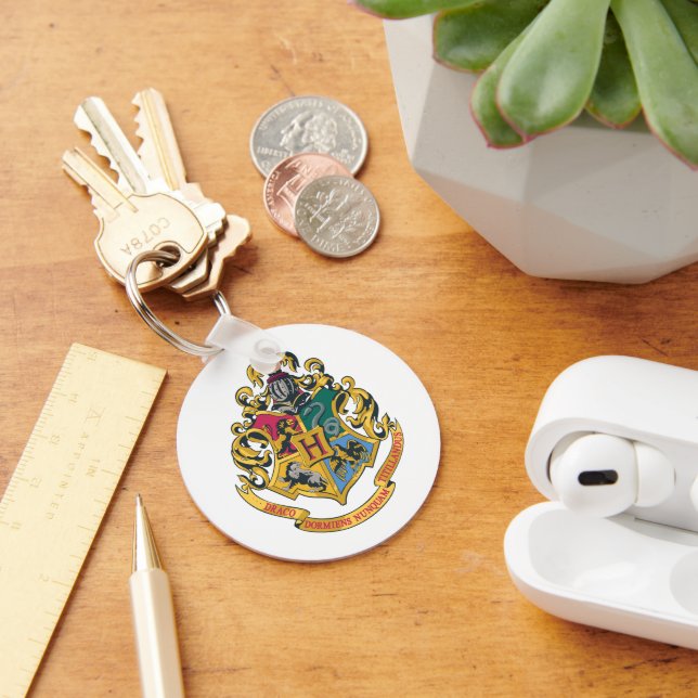 Harry Potter | Hogwarts Crest - Full Colour Key Ring (Desk)