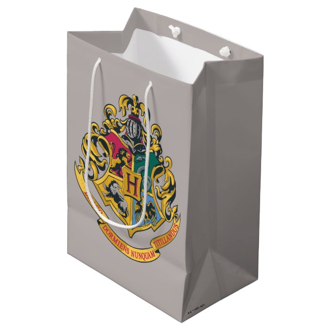 Harry Potter | Hogwarts Crest - Full Colour Medium Gift Bag (Front Angled)