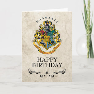 Harry Potter Hogwarts Crest Happy Birthday Card