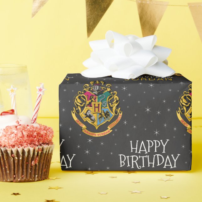 Harry Potter | Hogwarts Crest - Happy Birthday Wrapping Paper (Birthday Party)