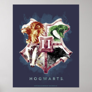 Harry Potter | HOGWARTS™ Crest Watercolor Poster