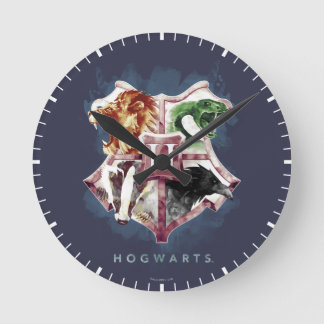 Harry Potter | HOGWARTS™ Crest Watercolor Round Clock