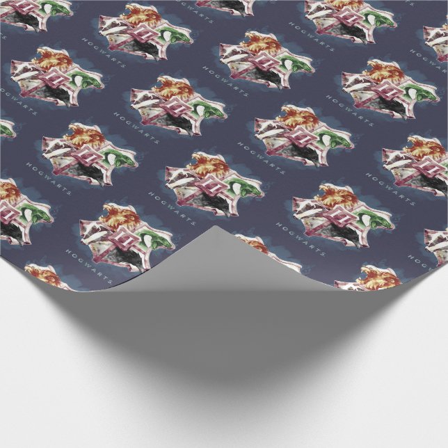 Harry Potter | HOGWARTS™ Crest Watercolor Wrapping Paper (Corner)