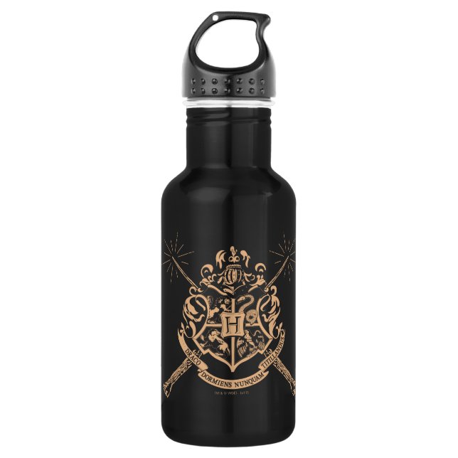 Harry Potter | Hogwarts Crossed Wands Crest 532 Ml Water Bottle (Front)