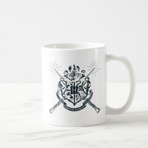 Harry Potter   Hogwarts Crossed Wands Crest Coffee Mug