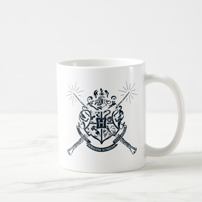 Harry Potter | Hogwarts Crossed Wands Crest Coffee Mug (Right)