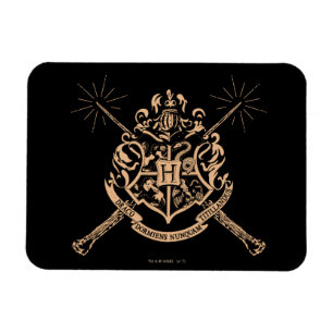 Harry Potter   Hogwarts Crossed Wands Crest Magnet