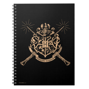 Harry Potter Hogwarts Crossed Wands Crest Notebook