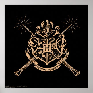 Harry Potter | Hogwarts Crossed Wands Crest Poster