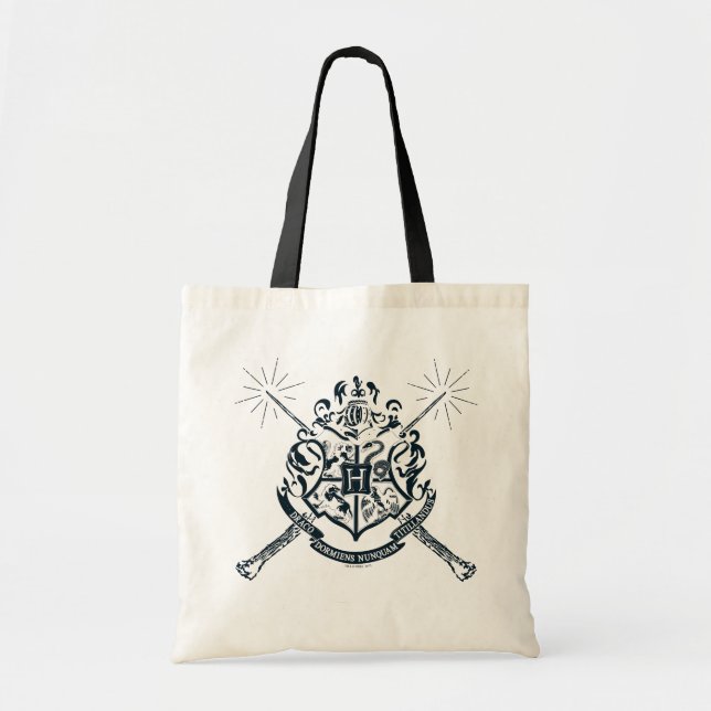 Harry Potter | Hogwarts Crossed Wands Crest Tote Bag (Front)