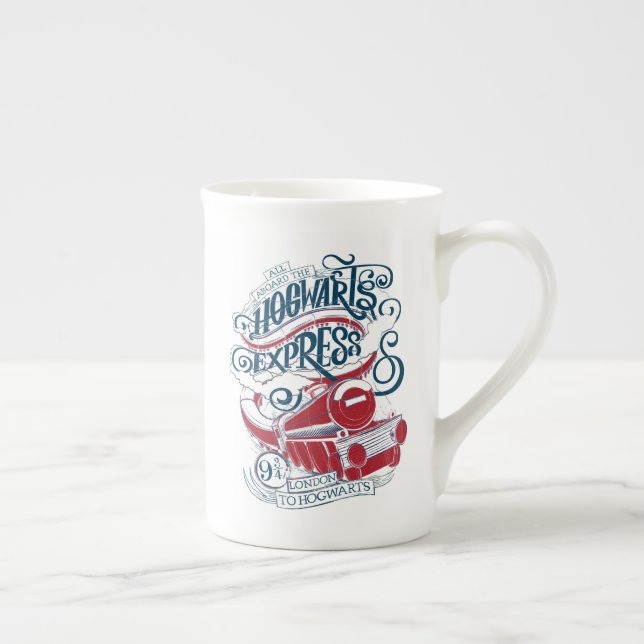 Harry Potter | Hogwarts Express Typography Bone China Mug (Right)