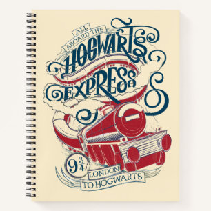 Harry Potter Hogwarts Express Typography Notebook