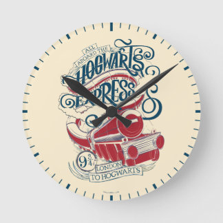 Harry Potter | Hogwarts Express Typography Round Clock