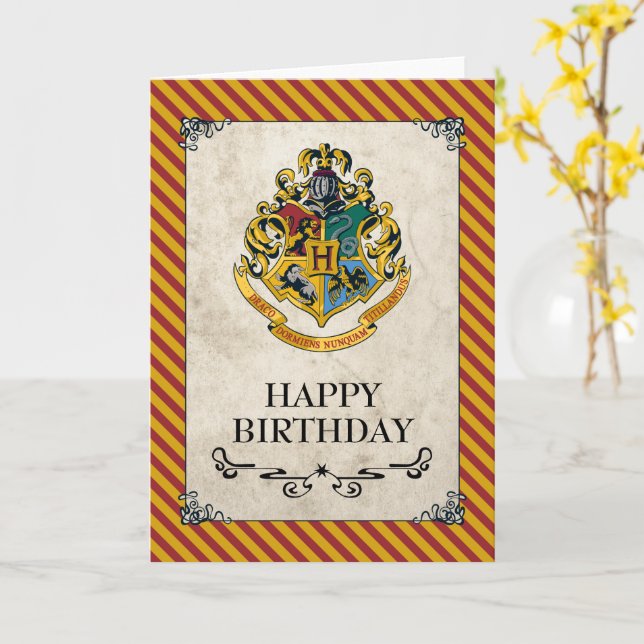 Harry Potter | Hogwarts Happy Birthday Card (Yellow Flower)