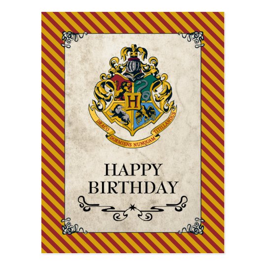 Harry Potter Hogwarts Happy Birthday Postcard Zazzle Co Uk