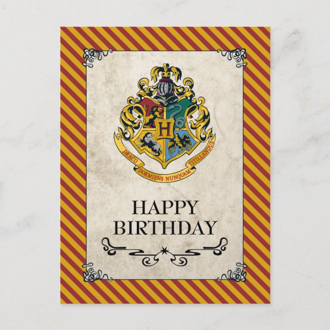 Harry Potter | Hogwarts Happy Birthday Postcard (Front)
